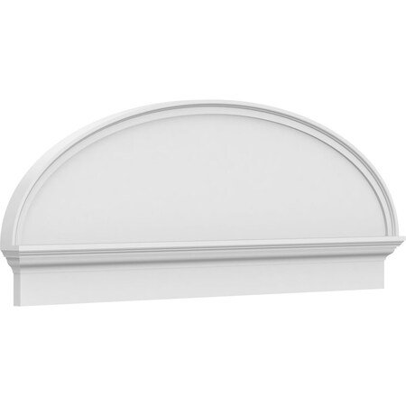 Ekena Millwork Elliptical Smooth Architectural Grade PVC Combination Pediment, 56"W x 20-7/8"H x 2-3/4"P PEDPC056X210ELL00